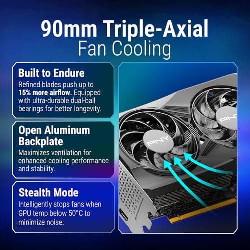 PNY GeForce RTX™ 5070Ti 16GB OC Triple Fan Grafikkarte DLSS 4 Bild 6
