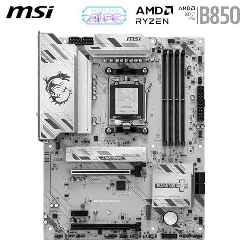 MSI B850 Gaming Plus WIFI6E Mainboard, ATX – unterstützt AMD Ryzen 9000/8000/7000 Prozessoren, AM5 – DDR5 Arbeitsspeicher Boost 8200+ MT/s (OC), PCIe 4.0 x16, M.2 Gen5, Wi-Fi 6E, 2,5G LAN Bild 4