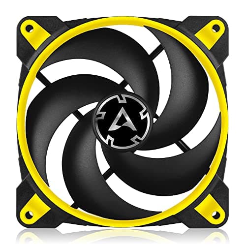 ARCTIC Bionix P120-120 mm Gaming Gehäuselüfter, PWM PST-Sharing-Funktion, Optimiert für statischen Druck, Kühler, RPM synchron, 200-2100 U/min. - Gelb Bild 8