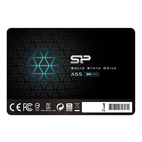 Silicon Power SSD 1TB 3D NAND A55 SLC Cache Performance Boost 2,5 Zoll SATA III 7mm (0,28") Interne SSD, Festkörper-Laufwerk 1 Pack 1TB Bild 2