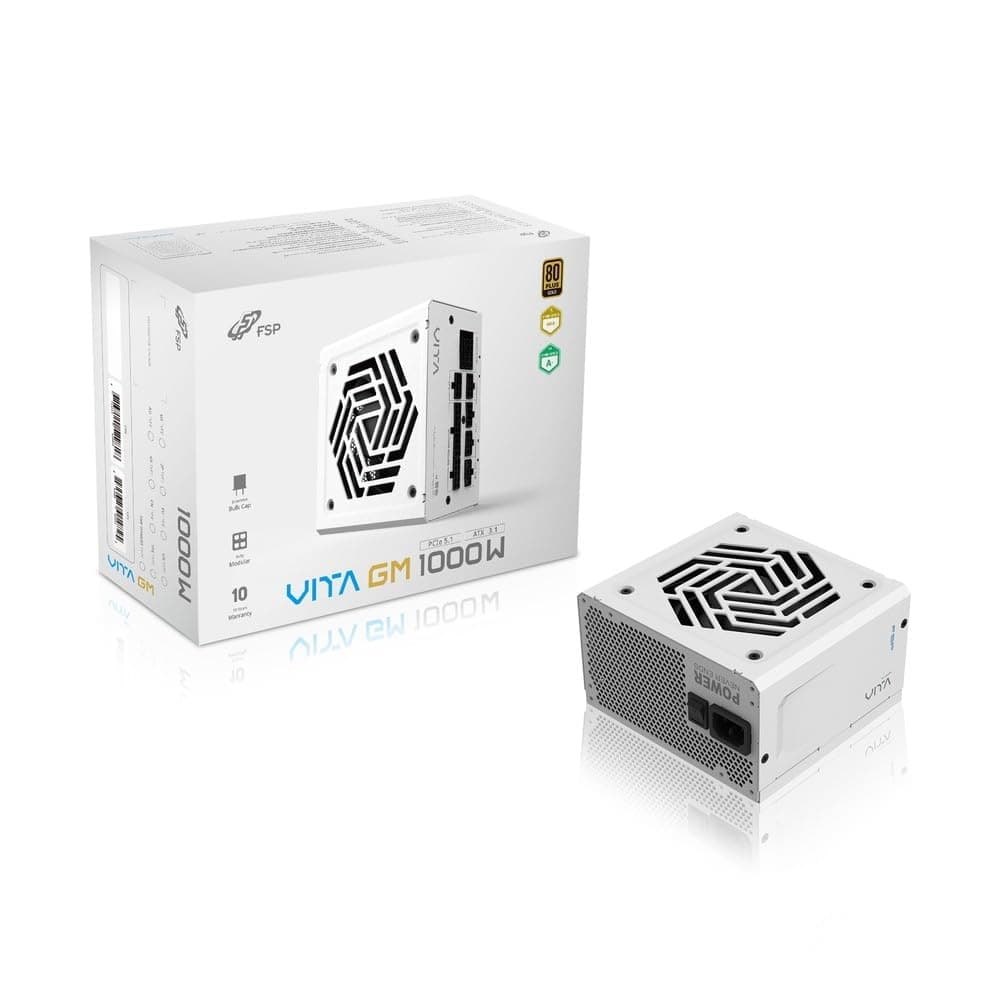 FSP VITA-1000GM PPA10A4013 PC-/Server-Netzteil ? 1000W ? ATX 3.1 ? 80 Plus Gold ? vollmodular ? 12V-2x6 ? wei?e Ausf?hrung Bild 5