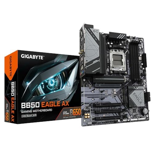GIGABYTE B650 Eagle AX Mainboard - AMD Ryzen 9000er-Serie, 12+2+2 Phasen VRM, bis zu 7600 MHz DDR5 (OC), 1xPCIe 5.0 + 2xPCIe 4.0 M.2, GbE LAN, WiFi 6E, USB 3.2 Gen 2 Bild 2