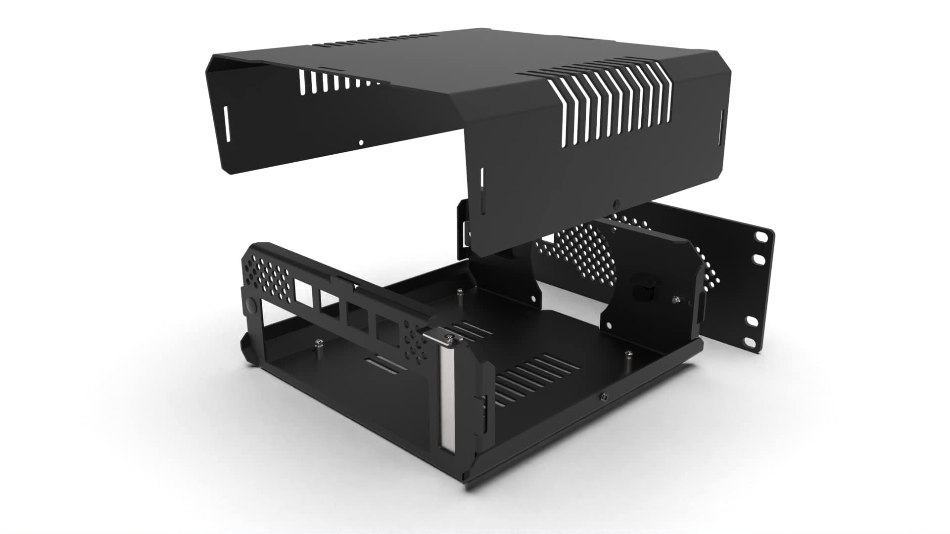 10 inch 2U Mini-ITX case, Short Depth and Rack-mountable Bild 3