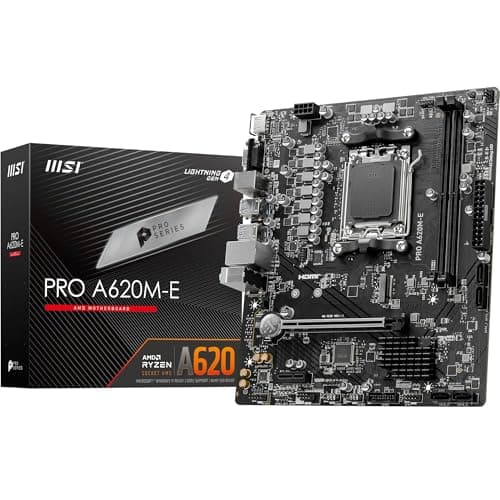 MSI PRO A620M-E Mainboard Micro-ATX - Unterstützt AMD Ryzen 7000 Series Prozessoren, AM5 - DDR5 Memory Boost 6400+MHz/OC, 1 x PCIe 4.0 x16, 1 x M.2 Gen4 PRO A620M-E Micro-ATX Bild 2