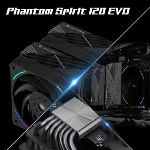 Thermalright Phantom Spirit 120 EVO CPU Luftkühler, 7 Heatpipes CPU-Kühler, Dual 120mm TL-K12 PWM Lüfter, AGHP 4.0 Technologie, S-FDB Lager, für AMD AM4 AM5/Intel 1851/1700/1150/1151/1200, PC-Kühler Bild 4