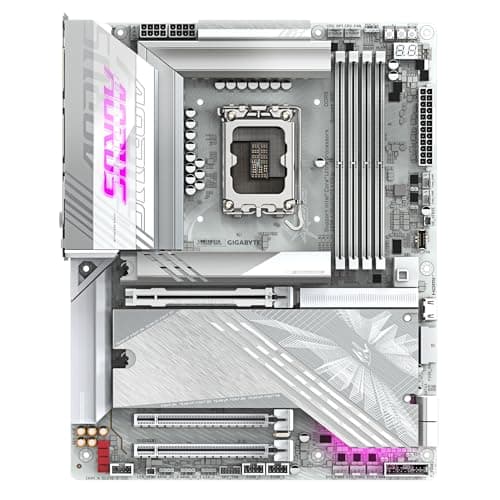 GIGABYTE Z890 AORUS Elite X Ice Motherboard - Unterstützt Intel Core Ultra (Serie 2) CPUs, 16+1+2 Phasen VRM, bis zu 9500MHz DDR5 (OC), 1xPCIe 5.0 + 4xPCIe 4.0, Wi-Fi 7, 2.5GbE LAN, Thunderbolt 4 Bild 4