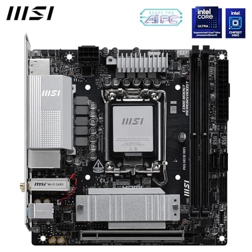 MSI PRO H810I WiFi Mainboard, ITX - Unterstützt Intel Core Ultra Prozessoren (Serie 2), LGA 1851 - DDR5 Memory Boost (6400 MT/s MAX), PCIe 5.0 x16, M.2 Gen4, 2.5G LAN Bild 4