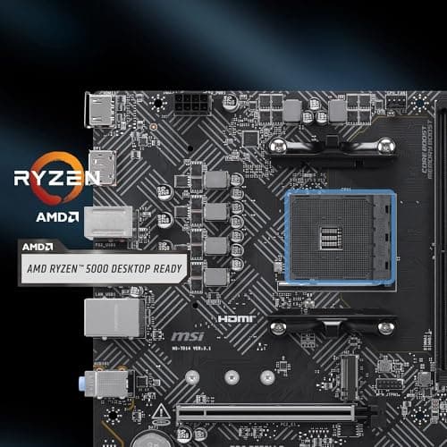 MSI PRO B550M-B Mainboard, mATX - Unterstützt AMD Ryzen 5000/5000 G-Series, 4000 G-Series, 3000/3000 G-Series Desktop Prozessoren, AM4 - DDR4 Memory Boost (bis zu 4600+ MT/s OC), PCIe 4.0 x16, M.2 Bild 4
