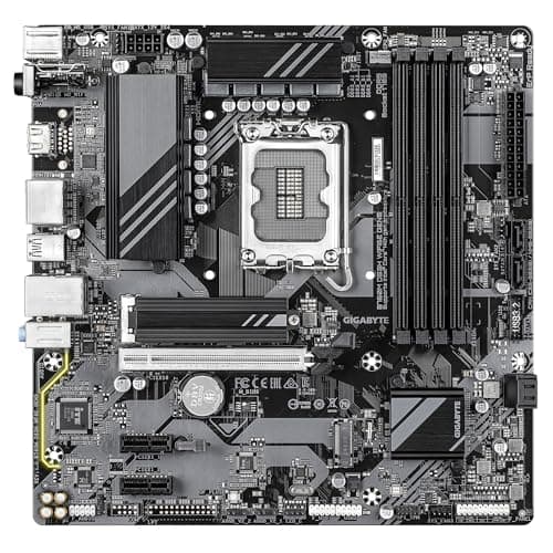 GIGABYTE B760M DS3H WIFI6E GEN5 Mainboard – Unterstützt Intel Core Prozessoren der 14. Generation, 6+2+1 Phasen Digital-VRM, bis zu 5600 MHz DDR5, 2 x PCIe 4.0 M.2, Wi-Fi 6E, 2.5 GbE LAN, USB 3.2 Gen2 Bild 4