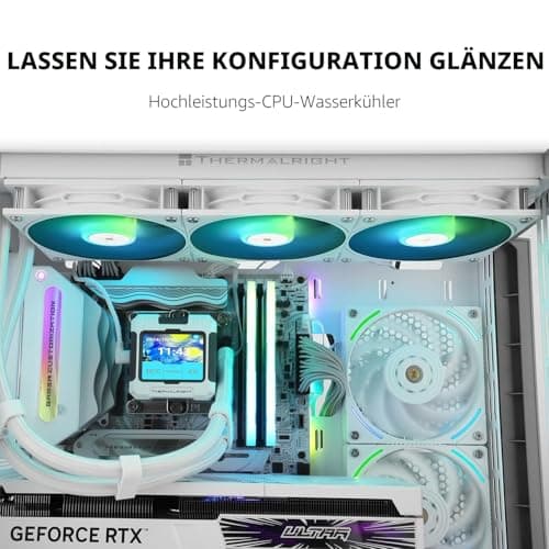 TR FW 360 Weiß ARGB-360mm AIO CPU Flüssigkeitskühler, IPS LCD-Bildschirm mit 320 * 240 Auflösung, für AM4/AM5/Intel LGA1700, „2,4 Zoll“ magnetischer LCD-Bildschirm für Bilder – Weiß FW360 White ARGB Bild 8