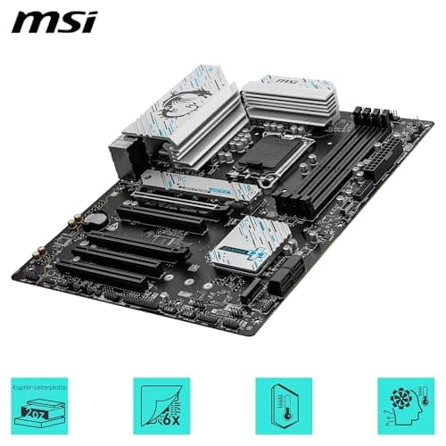 MSI B760 Gaming Plus WiFi DDR4 Mainboard, ATX - Unterstützt Intel Core Prozessoren der 14., 13. und 12. Generation, LGA 1700 - DDR4 5333+MHz/OC, 1x PCIe 4.0 x16, 2 x M.2 Gen4, 2,5G LAN, WIFI6E Bild 7