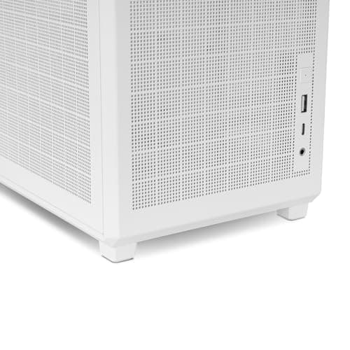 NOX Xtreme Products Hummer Refresh - Tragbares Micro ATX/ITX Mini-Tower Gehäuse, Full-Mesh-Design, inklusive 120mm PWM-Lüfter, Platz für 5 Lüfter, USB-C und 3.0, Weiß Bild 8