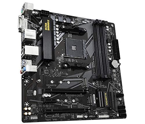 GIGABYTE B550M DS3H Mainboard – AMD Ryzen 5000 CPUs, 5+3 Phasen VRM, bis zu 4733 MHz DDR4, 1xPCIe 4.0 + 1xPCIe 3.0 M.2, 1GbE LAN, USB 3.2 Gen 1 Bild 6