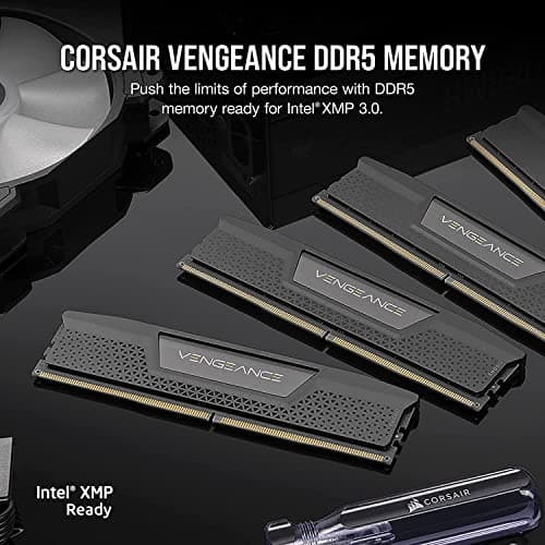 CORSAIR Vengeance DDR5 RAM 32GB (2x16GB) Bis zu 6400MHz CL36 Intel XMP 3.0 Desktop-Arbeitsspeicher – Schwarz (CMK32GX5M2B6400C36) 32GB (2x16GB) Schwarz Bild 3
