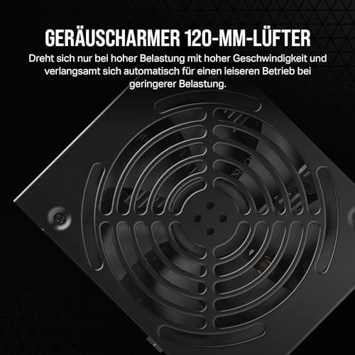 CORSAIR CX550 ATX 550W Netzteil - 80 Plus Bronze Zertifiziert - Geräuscharm - Ummantelte Kabel - Nicht Modular - EU - Schwarz Bild 5