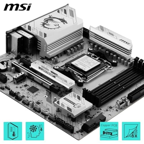 MSI B850M Gaming Plus WIFI6E Mainboard, mATX - Unterstützt AMD Ryzen 9000/8000 / 7000 Prozessoren, AM5 - DDR5 Memory Boost 8200+ MT/s (OC), PCIe 4.0 x16, M.2 Gen5, Wi-Fi 6E, 2.5G LAN Bild 8