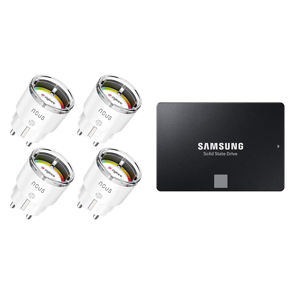 NOUS A1Z Zigbee Steckdose & Samsung 870 EVO SATA III 2,5 Zoll SSD, 500 GB, 560 MB/s Lesen, 530 MB/s Schreiben, Interne SSD, Festplatte für schnelle Datenübertragung, MZ-77E500B/EU