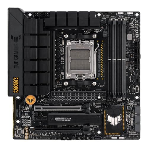 ASUS TUF Gaming B850M-PLUS Mainboard Sockel AMD AM5 (AMD B850, mATX, DDR5 Speicher, PCIe 5.0, 2X PCIe 4.0 M.2, Aura Sync)