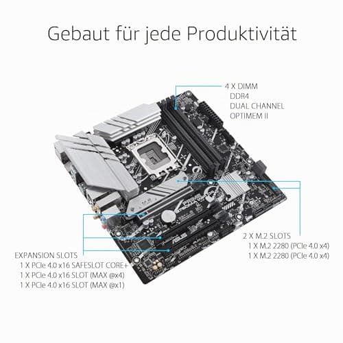 ASUS Prime B760M-A WiFi D4 Gaming Mainboard Sockel Intel LGA 1700 (Intel B760, mATX, DDR4 Speicher, PCIe 4.0, 2X M.2, WiFi 6, Aura Sync) A M-A WiFi D4 Bild 6