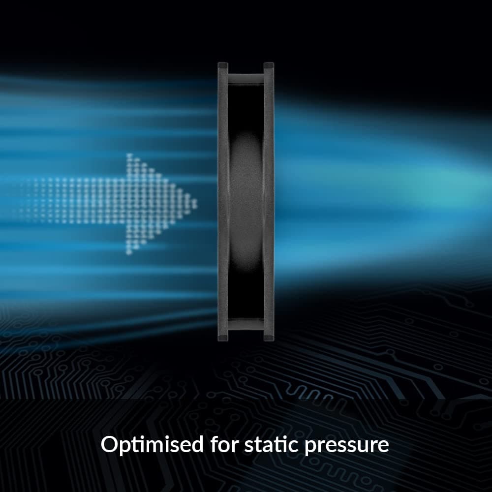 ARCTIC P8 PWM PST (5 Stück) - 80 mm , Lüfter optimiert für statischen Druck, 200 bis 3000 U/min. via PWM PST geregelt, leiser und effizienter Motor - Schwarz Bild 3