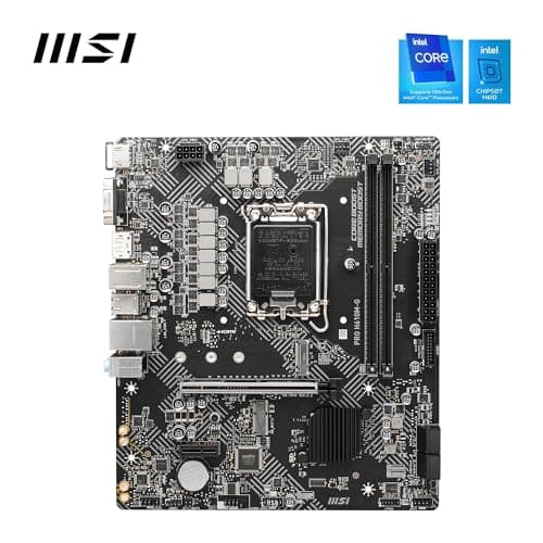 MSI PRO H610M-G Motherboard, Micro-ATX - Unterstützt Intel Core Prozessoren der 12. und 13. Generation, LGA 1700 - DDR5 Memory Boost 4800MHz/MAX, PCIe 4.0 x16 Slot, M.2 Gen3 Slot Bild 4