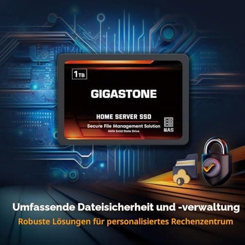 Gigastone Home NAS SSD 1TB (2er-Pack) 24/7 Dauerhaft TLC Hohe Dauerhaltbarkeit Persönlicher Server Cloud Datenspeicher RAID 3D NAND 2,5 Zoll SATA III Interne Solid State Festplatten Home Server 1TBx2 Bild 8