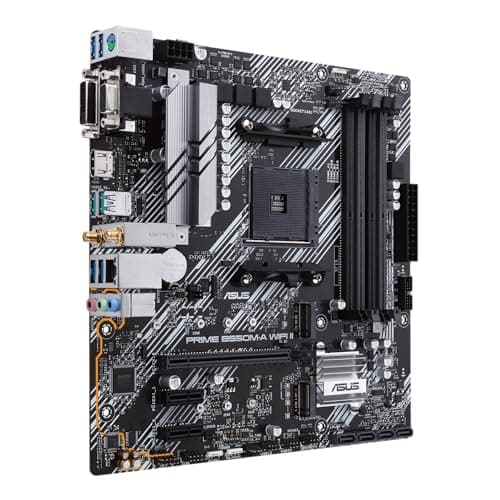 ASUS Prime B550M-A WiFi II Gaming Mainboard Sockel Ryzen AM4, mATX (AMD B550, PCIe 4.0, WiFi6, Dual M.2, SATA 6Gbit/s, Aura Sync) Bild 5