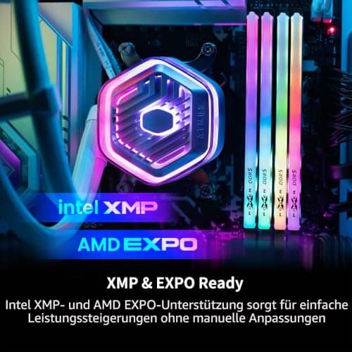 Silicon Power DDR5 32GB (2x16GB) Storm RGB 6000MT/s (PC5-48000) 288-pin CL36 1.35V UDIMM Desktop Arbeitsspeicher RAM SP032GXLWU60FFDL Weiß Bild 6