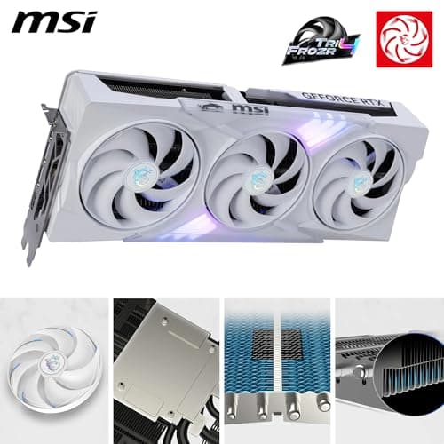 MSI GeForce RTX 5080 16G Gaming Trio OC White — 16GB GDDR7 (30Gbps/256-bit), PCIe 5, Boost: 2745 MHz, HDMI 2.1b, DisplayPort 2.1b Bild 8