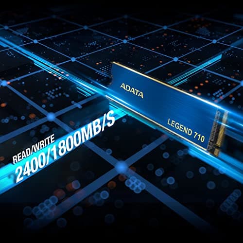 ADATA SSD Legend 710 M.2 1TB PCIe Gen3x4 2280 (2.400/1.800MB), Unterstützt NVMe 1.4, LDPC- und AES-256-Bit-Verschlüsselung, Schwarz Bild 6