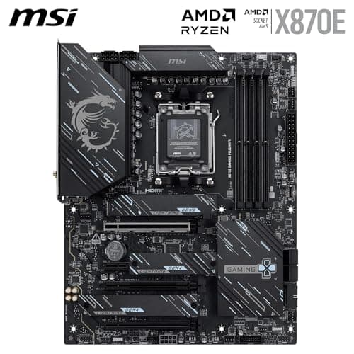 MSI X870E Gaming Plus WiFi Mainboard, ATX - Unterstützt AMD Ryzen 9000/8000 / 7000 Prozessoren, AM5-60A SPS VRM, DDR5 Memory Boost 8200+ MT/s (OC), PCIe 5.0 x16 & 4.0 x4, M.2 Gen5, Wi-Fi 7, 5G LAN Bild 4