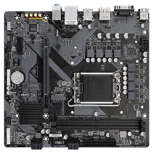 GIGABYTE B760M E Mainboard – Unterstützt Intel Core Prozessoren der 14. Generation, 6+1+1 Phasen VRM, bis zu 7200 MHz DDR5 (OC), 2xPCIe 4.0 M.2, 1 GbE LAN, USB 3.2 Gen 1 Bild 8