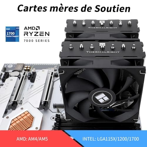 Thermalright Phantom Spirit 120 SE CPU-Luftkühler, 7 Heatpipes CPU-Kühler, Dual 120mm TL-C12B V2 PWM-Lüfter, AGHP 4.0 Technologie, für AMD AM4/AM5/Intel lga1851/1700/1150/1151/1200, PC-Kühler Bild 7