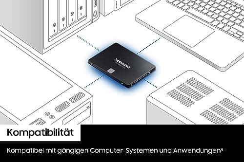 Samsung 870 EVO SATA III 2,5 Zoll SSD, 4 TB, 560 MB/s Lesen, 530 MB/s Schreiben, Interne SSD, Festplatte für schnelle Datenübertragung, MZ-77E4T0B/EU Bild 8