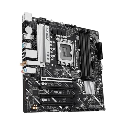 ASUS B760M MAX Gaming WiFi Intel B760 (LGA 1700) mATX Motherboard, Advanced AI PC-Ready, PCIe 5.0 x16, DDR5, 3X M.2, Wi-Fi 6, DisplayPort, HDMI, SATA, USB 10Gbps Type-A, USB 5Gbps Type-C, Aura Sync Bild 8