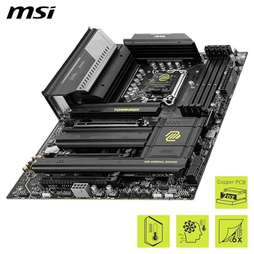 MSI MAG Z890 Tomahawk WiFi Mainboard, ATX - Unterstützt Intel Core Ultra Prozessoren (Series 2), LGA 1851 - DDR5 Memory Boost 4 x DDR5 (9200+ MT/s OC), 1 x PCIe 5.0 x16, 1 x M.2 Gen5, 5G LAN, Wi-Fi 7 Bild 8