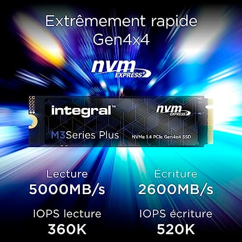 Integral 500GB NVMe SSD M.2 2280 PCIe Gen4x4 5000 MB/s Lesen – 2600 MB/s Schreiben M.2 Solid State Drive | M.2 SSD | SSD 500GB | 500GB SSD | PS5 SSD 500GB M3+ GEN4 (5000MB/s) Bild 3