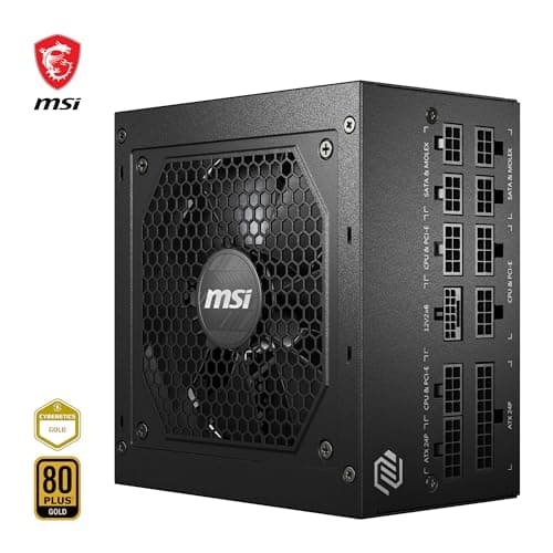 MSI MAG A750GL PCIE5 Netzteil, 750W, 80 Plus Gold vollmodular, ATX 3.0, unterstützt PCIe 5.0 GPU, 120mm FDB Lüfter mit dynamischen Kugellager, Full-Bridge LLC, Schwarze Flachkabel - 7 Jahre Garantie 750W PCIE5 Bild 6