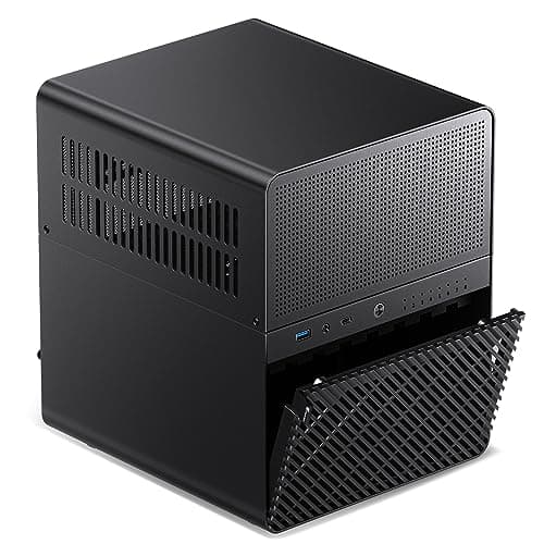 Jonsbo N3 NAS Gehäuse Schwarz – Kompaktes Mini-ITX Aluminium-Case für 8X 3,5" HDDs, Hot-Swap-fähig, 2X 80-mm-Lüfter, SFX-Netzteil, USB-C Bild 6