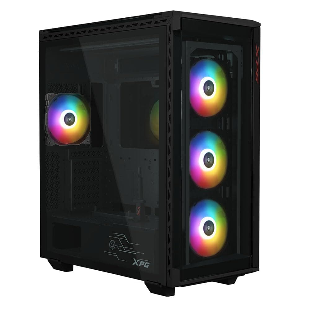 XPG BATTLECRUISER II ST E-ATX 4 Fan ARGB gehärtetes Glas, schwarz, BATTLECRUISERIIST-BKC Bild 2