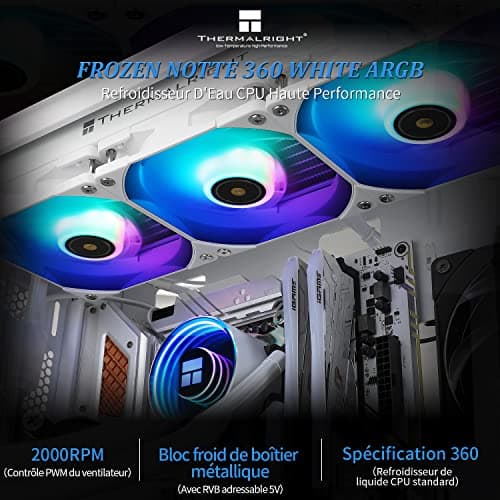 Thermalright Frozen Notte 360 WHITE ARGB V2 Wasserkühlung CPU-Kühler,360 White CPU-Kühler Spezifikationen,3 PWM-Lüfter, S-FDB-Lager, Geeignet für AMD:AM4/AM5,Intel LGA 1700/1150/1151/1200/2011 Bild 4