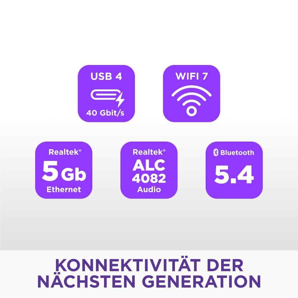NZXT N9 X870E - AMD X870E AM5 ATX Gaming-Mainboard für Ryzen 9000/8000/7000-20+2+1, DDR5, 4X M.2, PCIe 5.0, Wi-Fi 7, 5GbE, USB 4 – M.2 Schnellverschlussriegel, Vollmetallabdeckung, weißes PCB Bild 7