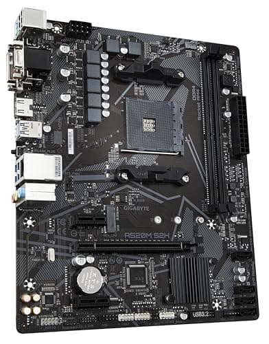 GIGABYTE A520M S2H Mainboard - Unterstützt AMD Ryzen 5000 Serie AM4 CPUs, 4+3 Phasen reines digitales VRM, bis zu 5100MHz DDR4 (OC), PCIe 3.0 x4 M.2, GbE LAN, USB 3.2 Gen 1 Bild 8