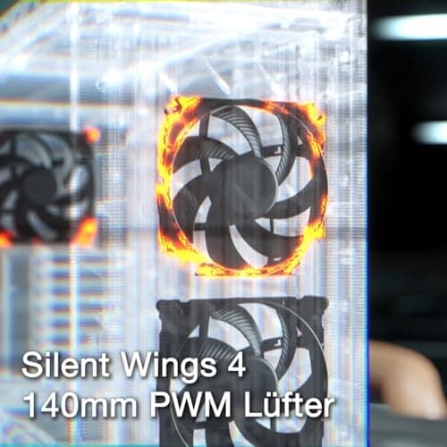 be quiet! Dark Base Pro 901 Black PC-Gehäuse, maximaler Airflow, 3X Silent Wings 4 PWM Lüfter nahezu unhörbarer Betrieb Touch-sensitives I/O-Panel, invertiertes Layout möglich, ARGB-Beleuchtung Bild 3
