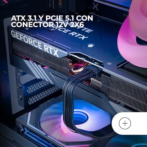 MARS GAMING MPB1000PSI, Vollmodulares ATX-Netzteil 1000W, 10 Jahre Garantie, 80Plus Gold 90%, SI-Lüfter 140mm, AI2-RPM, DC-DC und SMD Technologien, ATX 3.1 und PCIe 5.1 mit 12V 2x6 Anschluss, Schwarz Bild 8