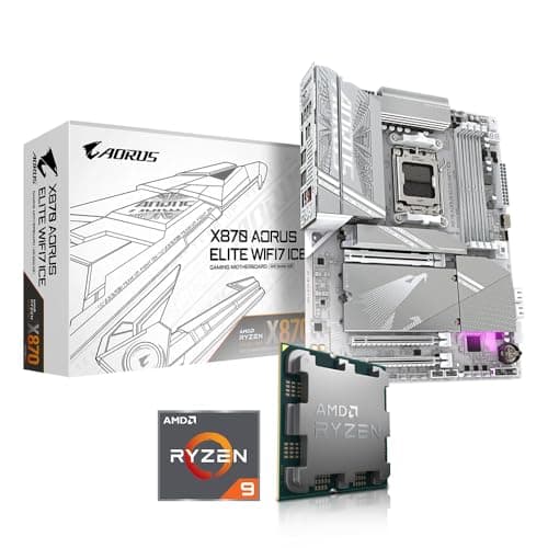 Aufrüst-Kit Bundle Ryzen 7 9800X3D 8X 4.7 GHz Prozessor, GIGABYTE X870 AORUS Elite WIFI7 Ice Mainboard, be Quiet! Dark Rock 5 (zusammengebaut inkl. Bios Update + Funktionskontrolle) AMD Ryzen 9 9800X3D 0GB / GIGABYTE X870 AORUS Elite WIFI7 ICE Bild 2