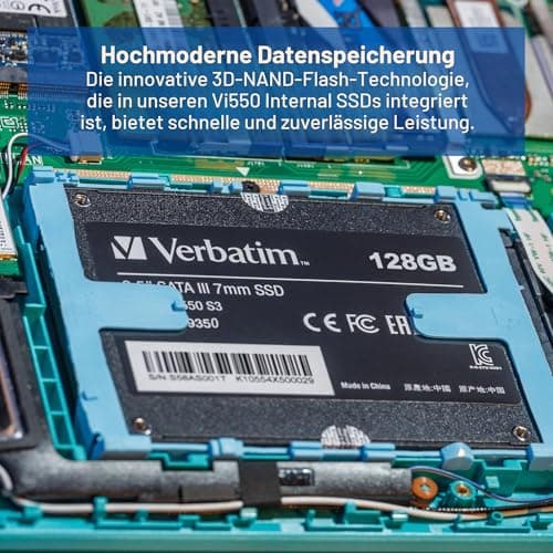 Verbatim Vi550 S3 SSD 512 GB 2,5" - Interne Solid State Drive - 3D NAND-Technologie - schwarz Vi550 S3 SSD 512 GB 2,3'' SATA III Bild 4