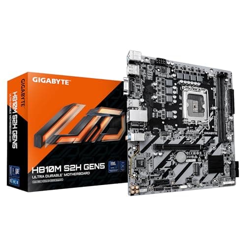 GIGABYTE H810M S2H GEN5 Mainboard – Intel Core Ultra (Serie 2) CPUs, 4+1+2-Phasen-VRM, bis zu 6400 MHz DDR5, 1× PCIe-4.0-M.2, 1-GbE-LAN, USB 3.2 Gen 1