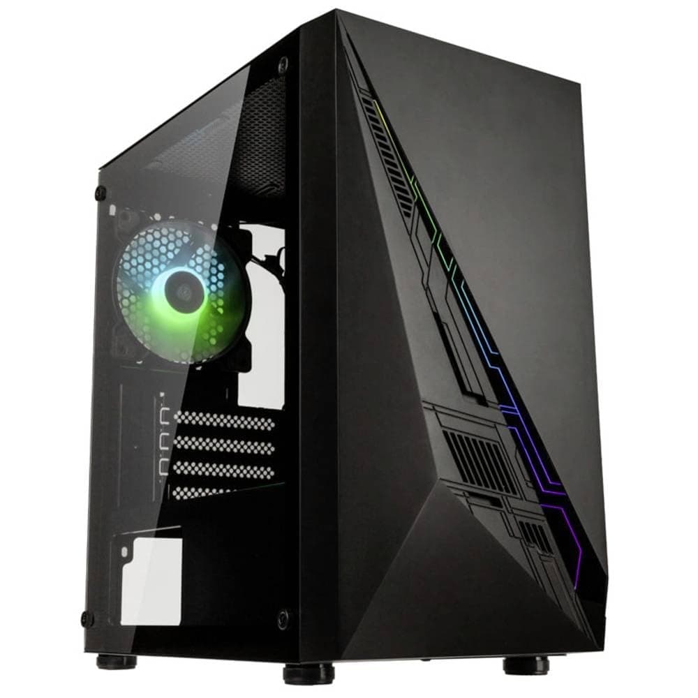 Kolink Inspire K2 Plus ARGB Micro-ATX-Gehäuse, Tempered Glass - schwarz