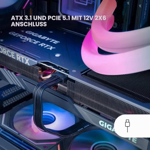 Mars Gaming MPB1000P, Modulares ATX 3.1 Netzteil 1000W, 10 Jahre Garantie, 80Plus Gold, 140mm AI-RPM Lüfter, Japanische Kondensatoren, PCIe 5.1 und APFC Unterstützung, DC-DC + SMD Technologie, Schwarz Bild 8